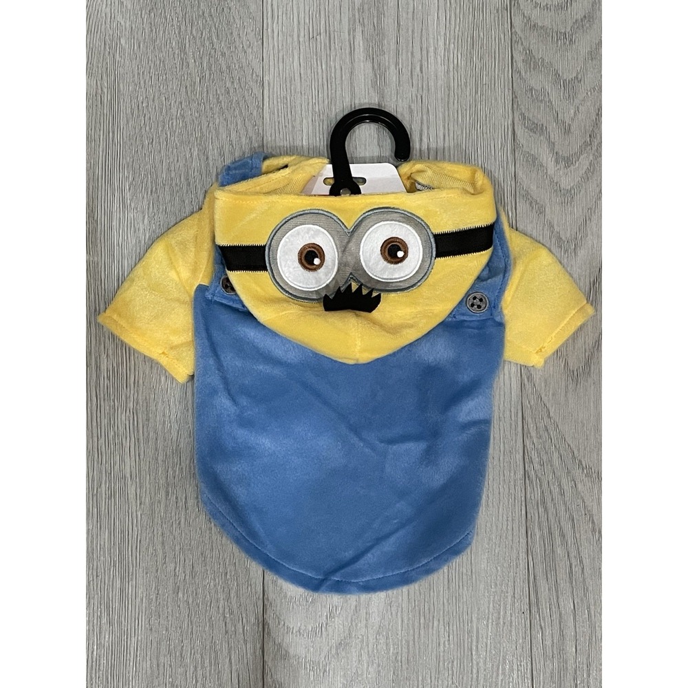 NEW Illumination's Minions Halloween Dog Pet Costume Hooded Jumpsuit - Size S